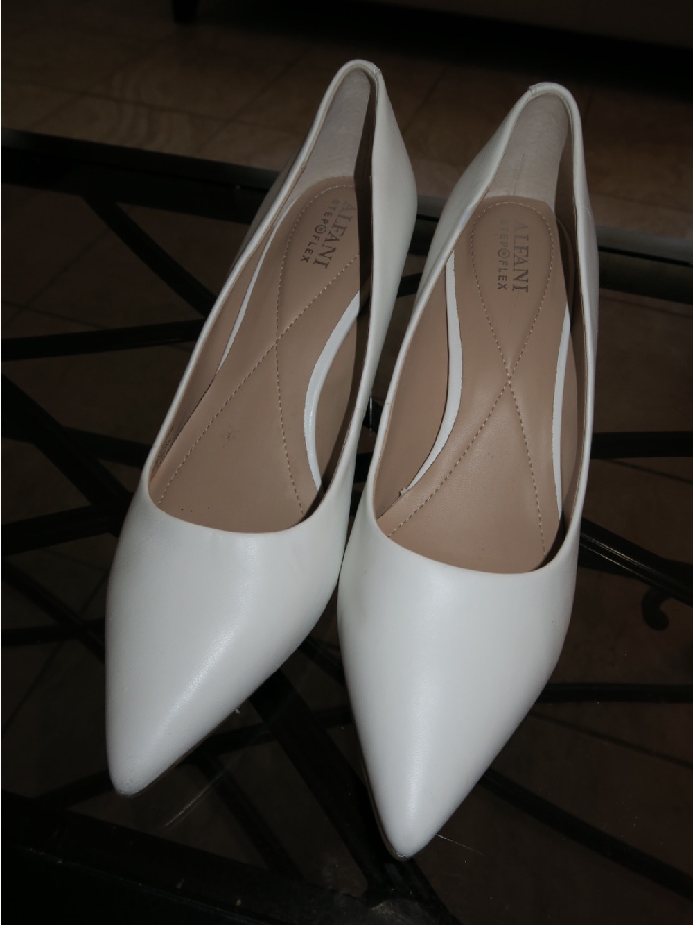 Alfani White Pointed Toe Pumps